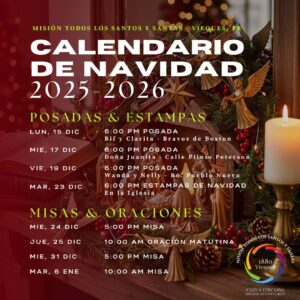 Calendario de Navidad 2025-2026